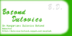 botond dulovics business card